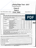 FIITJEE Big Bang Examination BBE Class 8