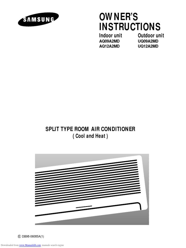 Owner'S Instructions Split Type Room Air Conditioner PDF Air Conditioning Hvac