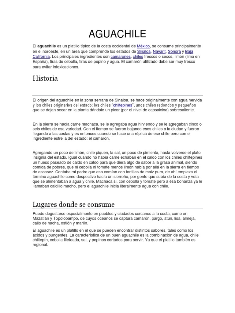 AGUACHILE | PDF | Cocina de las Americas | Cocina mexicana
