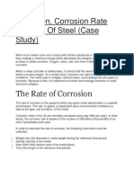 Corrosion, Corrosion Rate Analysis of Steel (Case Study)