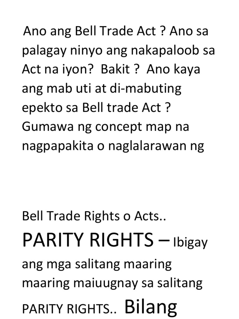 Ano Ang Bell Trade Act | PDF