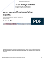 What’s Behind South Asia’s Low Exports