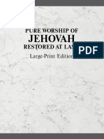 Pure Worship of Jehovah Restored At Last! - Large Print Edition