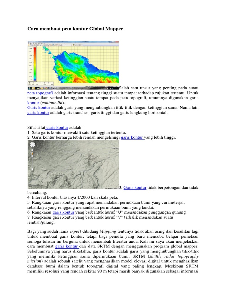 Cara Membuat Peta Kontur Global Mapper Pdf