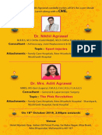 Dr Nikhil Agrawal invites doctors for pre-Diwali lunch CME on sport injuries