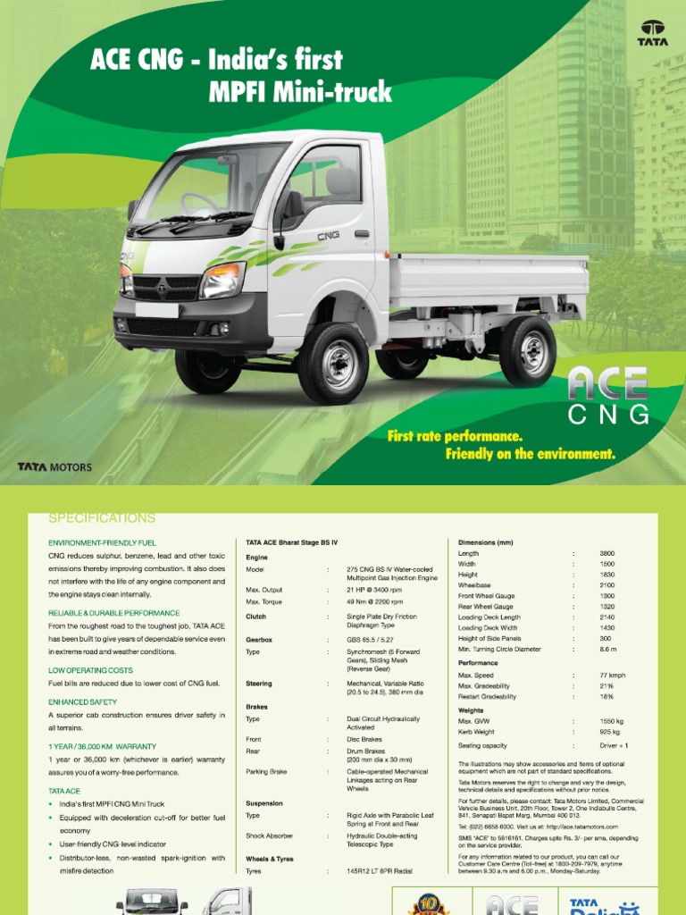 Tata Ace | PDF | Manual Transmission | Automotive Technologies