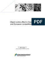 Object Contra Effect in Swedish and European Competition Law