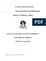 Petunjuk Penyusunan Laporan Praktikum Ipa SD PDGK4107