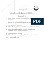 Duties of Teachers at Baruya High School