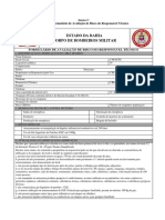 Estado Da Bahia Corpo de Bombeiros Militar: Formulário de Avaliação de Risco Do Responsável Técnico