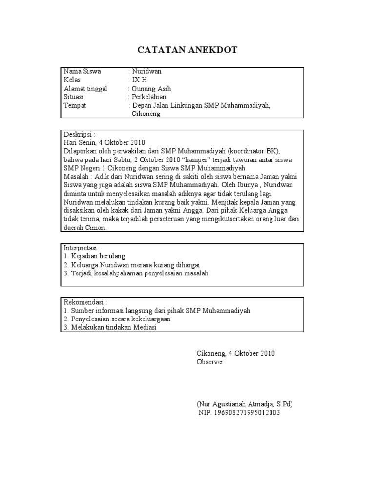Catatan Anekdot | PDF