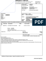 Abhijeet Group Purchase Order for Stainless Steel Screans