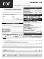 Income Tax and Benefit Return: T1 GENERAL 2010