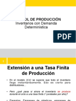 Control de Producción: Inventarios Con Demanda Determinística