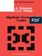 M. A. Tsfasman, S. G. Vlăduţ Auth. Algebraic-Geometric Codes PDF