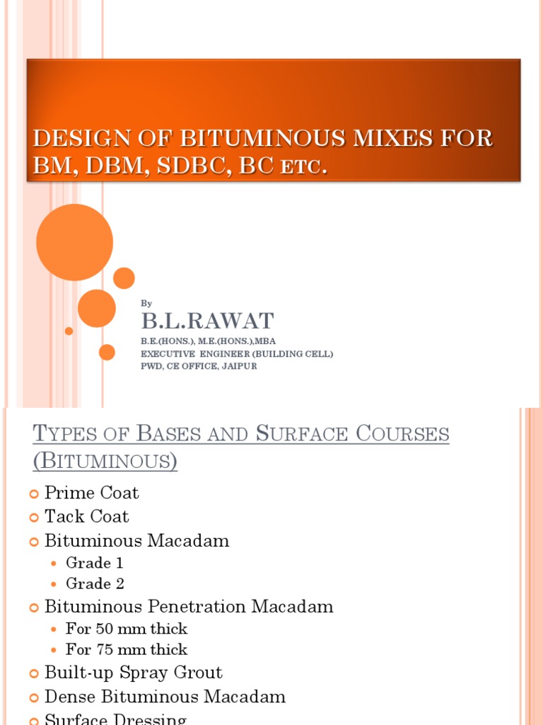 Bituminous Mix Design for Roads | PDF | Road Surface | Asphalt