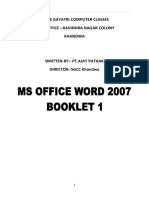 Seven Days Class For Ms Word 2007