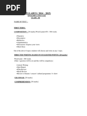 syllabus