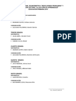 Concurso Regional de Matemática Relacion de Estudiantes