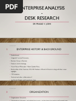 Enterprise Analysis - Desk Research: Dr. Prasad V. Joshi