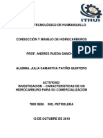 Caracteristicas de Hidrocarburo para Su Comercialización PDF