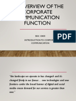 CH 2 Functions of Corp Comm