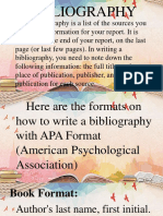 How to Write a Bibliography in APA Format