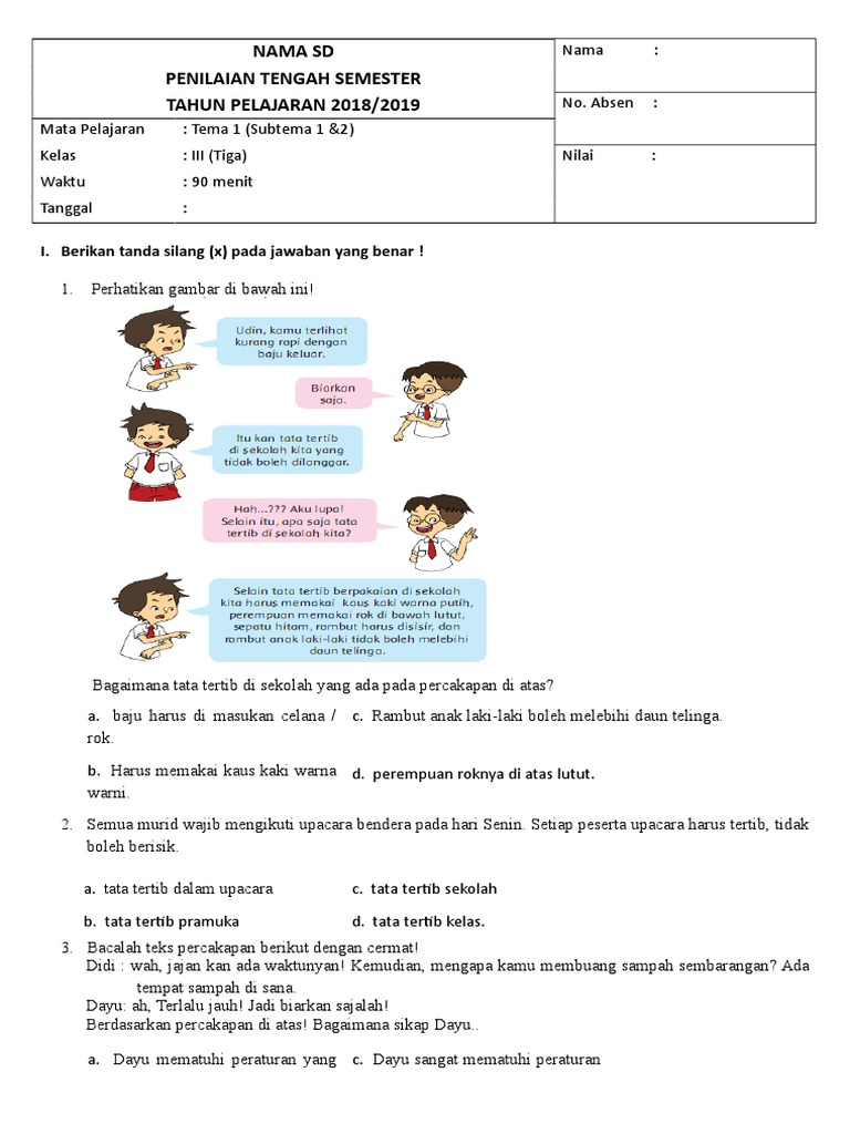 Soal Pts Kelas 2