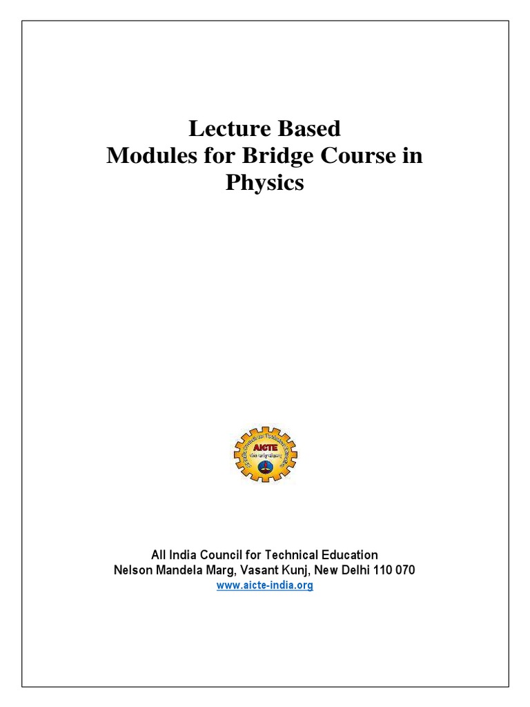 Physics Bridge Course Modules Overview | PDF | Rotation Around A Fixed ...