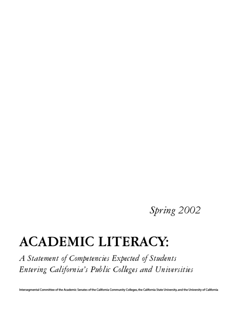 Academic Literacy Final Report PDF | PDF | Critical Thinking | Fluency