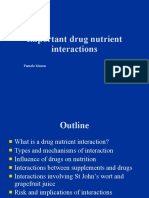 Important Drug Nutrient Interactions: Pamela Mason