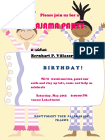 Please Join Us for a PAJAMA PARTY to Celebrate Bernhart P