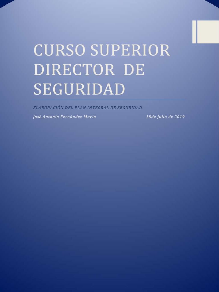 Plan Integral de Seguridad 2019 | PDF | La seguridad informática ...