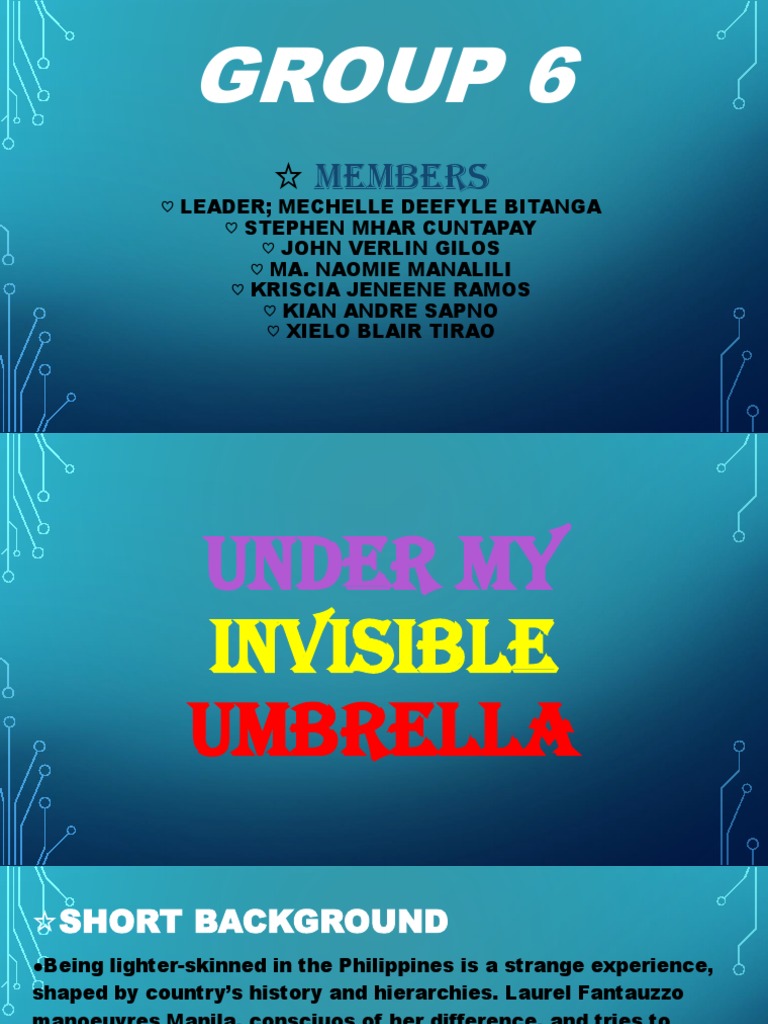 Under My Invisible Umbrella PDF White People Race (Human Categorization)