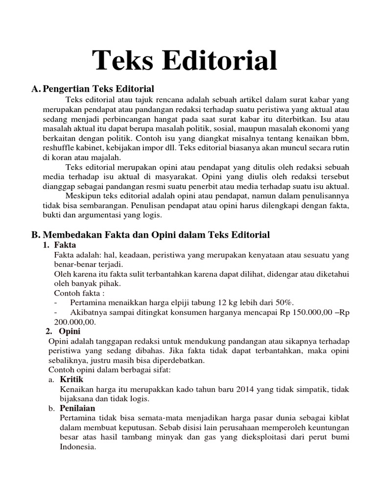 Teks Editorial