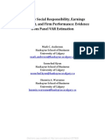 Corporate Social Responsibility, Earnings Management, and Firm Performance: Evidence From Panel VAR Estimation