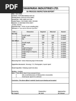 Chhaparia Industries LTD.: In-Process Inspection Report