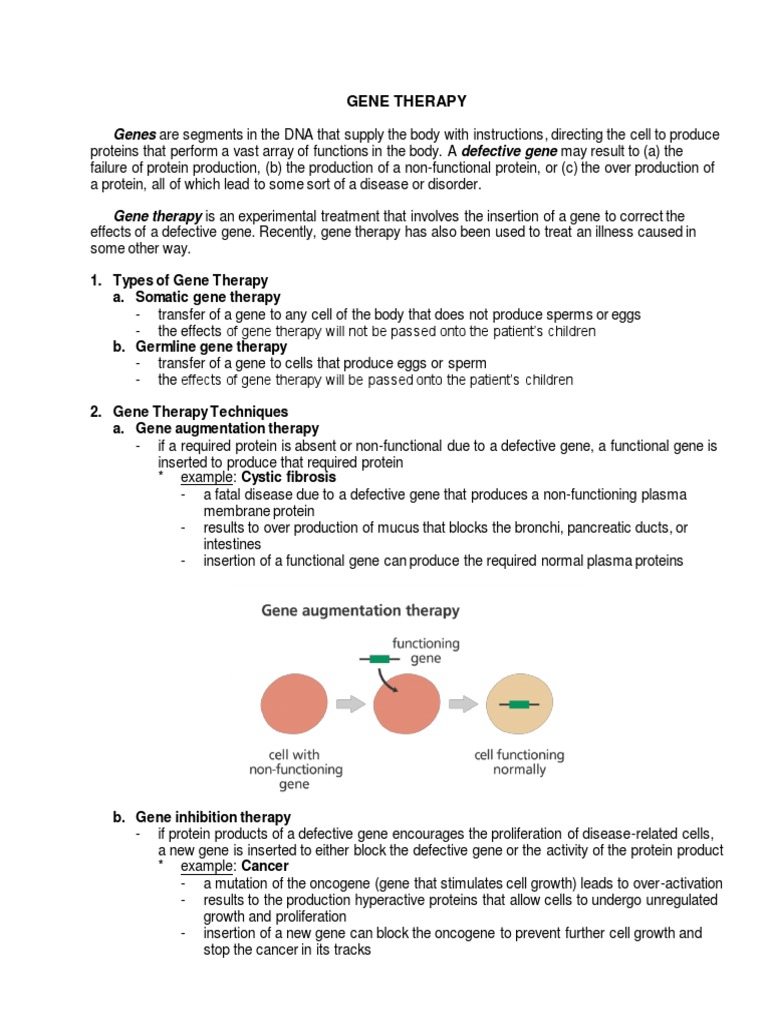 Gene Therapy PDF | PDF | Viral Vector | Gene Therapy