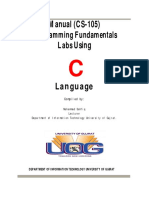 Programming Fundamentals Labs: Manual (CS-105) Using
