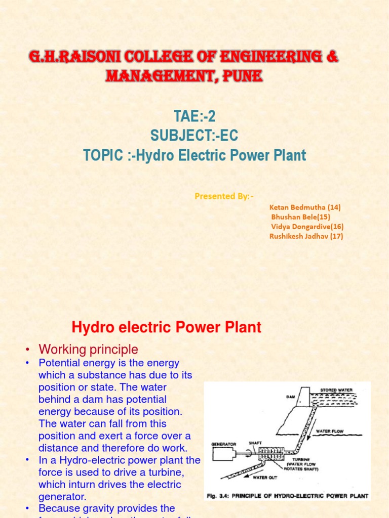 Hydro Electric Power Plant Overview | PDF | Hydroelectricity | Dam