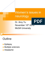 AHD Dec 15 10 - Women's Issues in Neurology - Yu