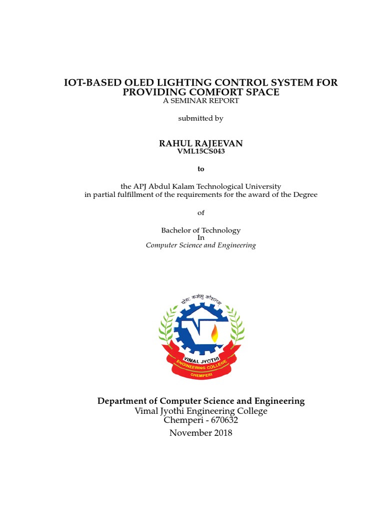 IoT-Based OLED Lighting Control System | PDF | Internet Of Things ...