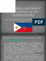 Act of Proclamation of Independence of The Filipino