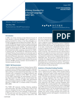 TOEFL IBT Proficiency Standard Process