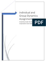 Individual and Group Dynamics Assignment Analysis