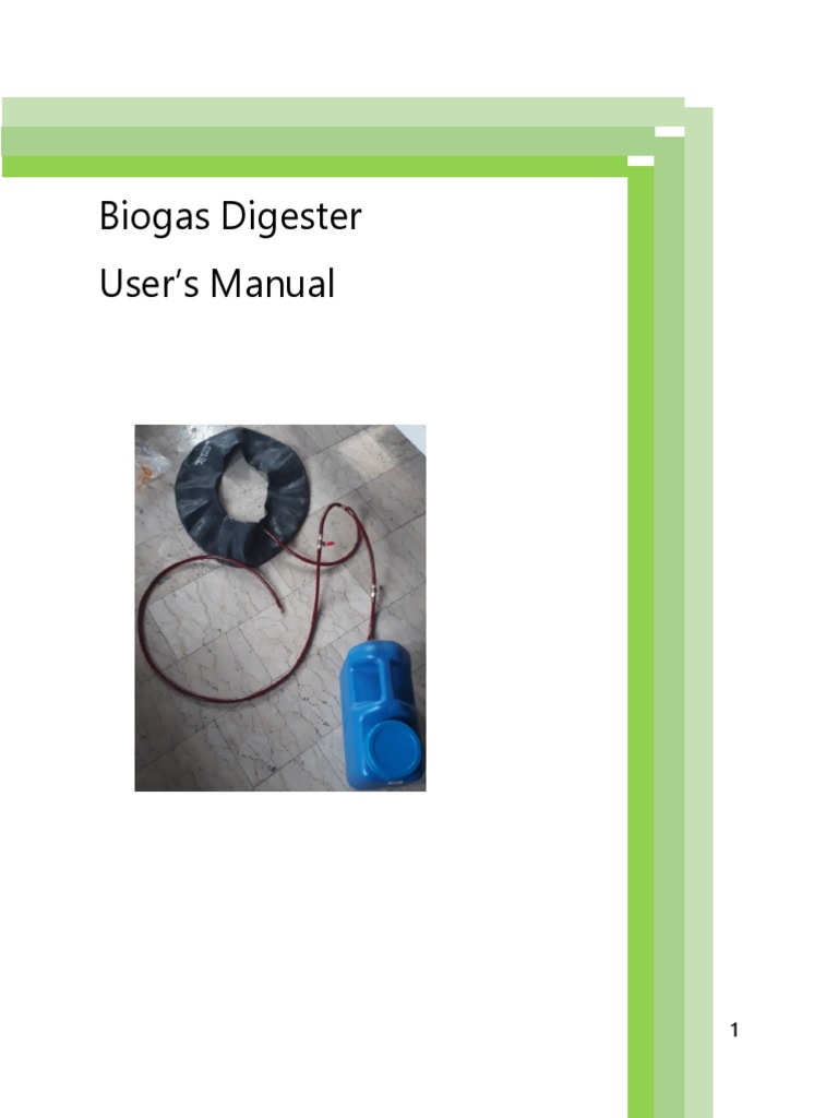 Homemade Biogas Digester Manual | PDF | Anaerobic Digestion | Pipe ...