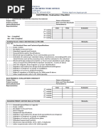 Electrical Evaluation Checklist (For Building Permit)