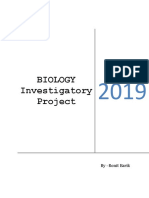 Biology Investigatory Project: by - Ronit Barik