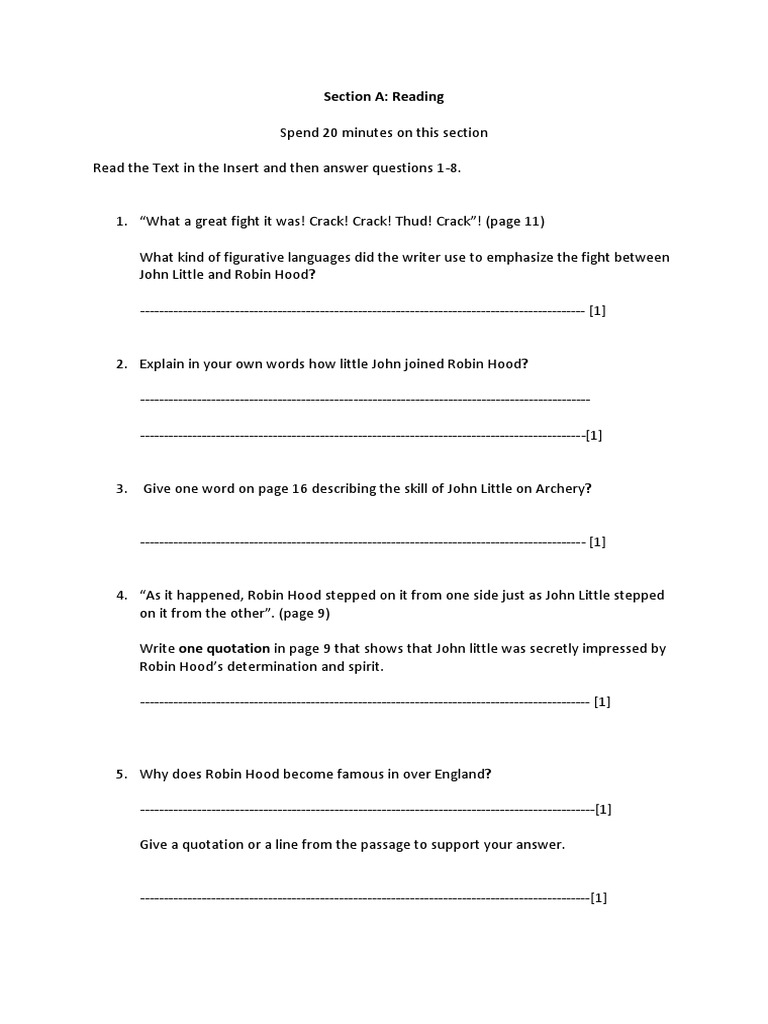 Section A: Reading | PDF | Human Communication | Writing