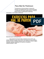 Exercícios para Parkinson melhora sintomas